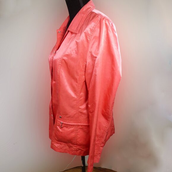 Glowing Coral TAIFUN Collection Jacket Size 12 or Large - Picture 2 of 6